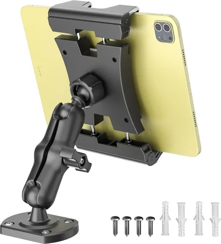 Vista 9 de OHLPRO Soporte de tableta con base de taladro resistente para coche y camión, soporte para tablero de instrumentos con brazo ajustable de 360 etapas