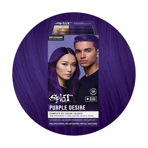 Vista 10 de Splat Kit completo de tinte para el cabello semipermanente de larga duración vegano y libre de crueldad Aqua Rush