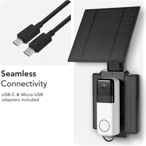 Vista 7 de Wasserstein Cargador solar universal compatible con timbre de batería Ring (versión 2024)/Pro/Plus/4/3/3 Plus/2ª generación (versión 2020) y timbre
