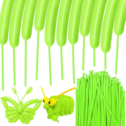 Vista 15 de 100Pcs Globos Negros 260, Globos Largos para Atar Arco de Globos, Globos Largos y Finos para Torcer Globos de Animales, Globos para Cumpleaños