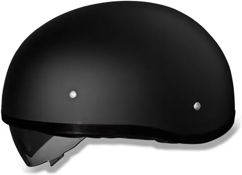 Vista 2 de Daytona Helmets Casco de media calavera con capucha para motocicleta con protector interno incorporado, aprobado por DOT, ligero, cómodo