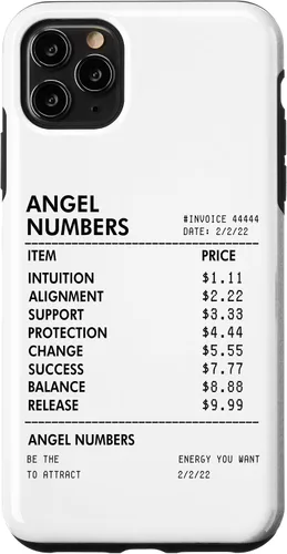 Vista 13 de Angel Numbers Receipt 111 222 333 444 - Funda de numerología espiritual para iPhone 17