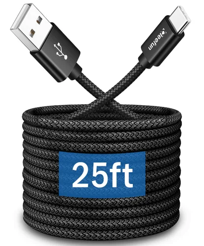 Vista 12 de CLEEFUN Cable largo USB C de 20 pies, cable de carga USB a USB-C, cable de carga tipo C de 20 pies para iPhone 16 serie 15, serie Samsung Galaxy