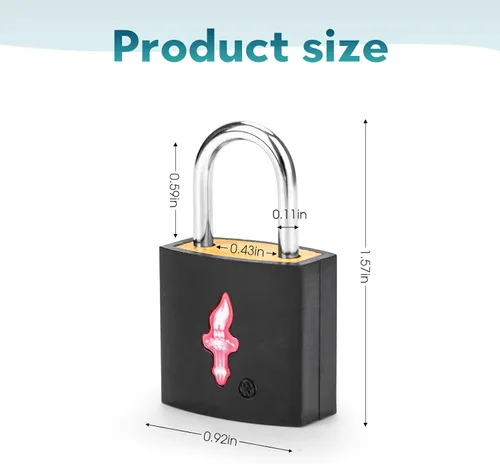 Vista 2 de Paquete de 4 cerraduras de equipaje cuadradas de neón aprobadas por la TSA con llave para maleta, mochila para portátil, accesorios de viaje 4