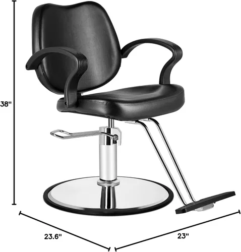 Vista 2 de Silla de peluquería silla de salón para estilista hidráulica silla de peluquería silla de peluquería estilo clásico