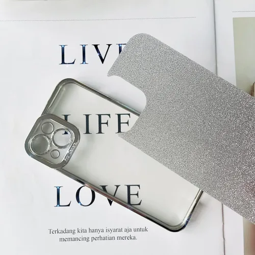 Vista 44 de Funda compatible con iPhone 11 Pro con purpurina, de lujo, linda, flexible, cubierta chapada, protección de cámara, a prueba de golpes, funda