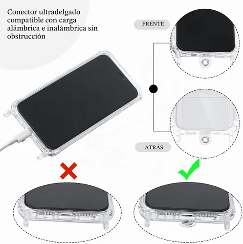 Vista 4 de Marspark 8 piezas de cordón de teléfono parche universal para teléfono correa de plástico para teléfono con anillo de metal compatible con teléfono