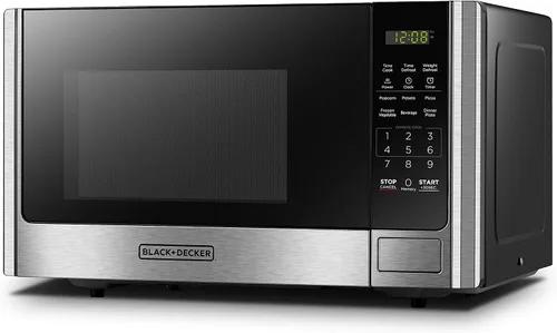 Vista 8 de BLACK+DECKER Microondas digital con puerta giratoria y botón de seguridad para niños