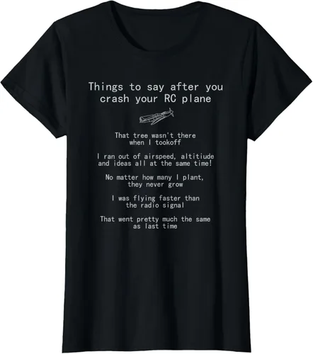 Vista 45 de Cosas que decir cuando te estrellas con tu camiseta RC Plane hobby