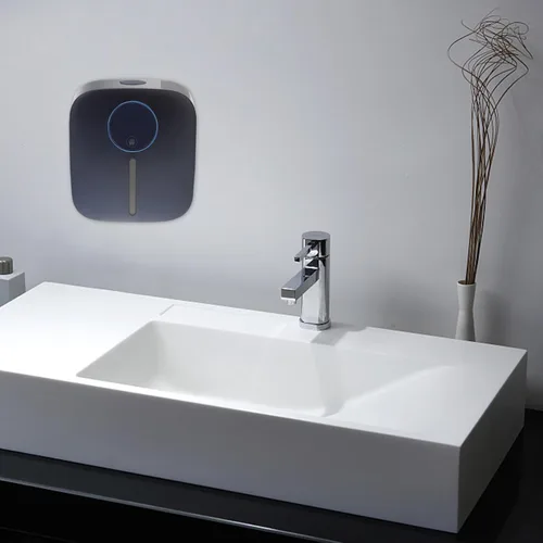 Vista 9 de Dispensador automático de jabón para manos, dispensador de jabón de manos espumoso sin contacto, contenedor de jabón para manos, para baño, cocina
