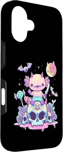 Vista 3 de Pastel Goth Axolotl Creepy Gothic Kawaii Anime Aesthetic Case for iPhone 16