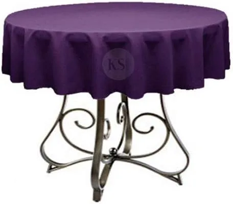 Vista 22 de Mantel redondo de poliéster de 72 pulgadas, disponible en más de 45 colores, ideal para restaurantes y superposiciones versátiles de eventos, elige