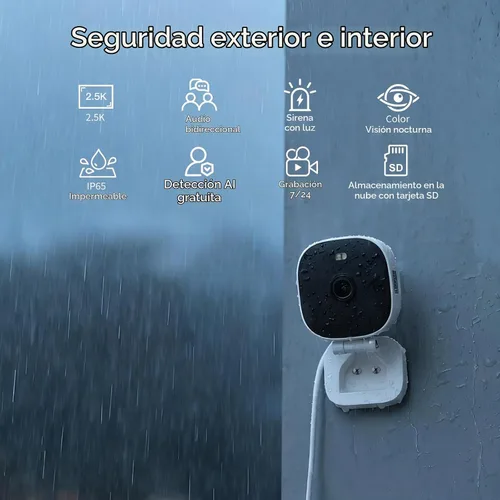 Vista 4 de VIMTAG Cámaras 5G/2.4G 4MP para seguridad del hogar, cámara exterior/interior para perro/gato/mascota/niñera/bebé, con cable, visión nocturna a