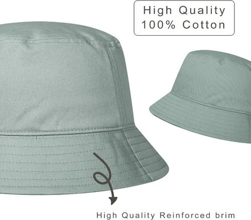 Vista 33 de GADIEMKENSD Sombrero de pescador 100% algodón, unisex, protección solar UPF 50, ligero, plegable