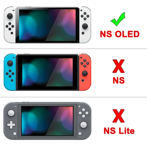 Vista 2 de PlayVital ZealProtect - Funda protectora suave para Nintendo Switch OLED, protector flexible Joycon Grip Cover para Nintendo Switch OLED con tapas