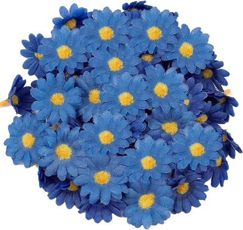 Vista 17 de 100 cabezas de girasol de seda de 1.969 in, 2 pulgadas, decoración de boda, corona de regalo, álbum de recortes, manualidades, fiesta, festival