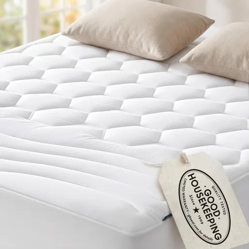 Vista 15 de Bedsure Protector de colchón beige individual XL – Cubrecolchón suave para dormitorio universitario, protector de cama individual extra largo