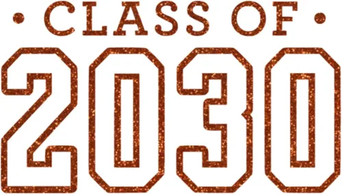 Vista 17 de Senior 2030 Iron On Transfer Shirt Decal, Black Handmade in the USA by Bleacher Spirit