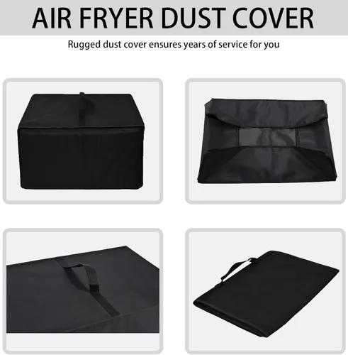 Vista 6 de Funda para freidora de aire, resistente al calor, impermeable, protectora contra el polvo, funda para horno compatible con Chefman 12 cuartos