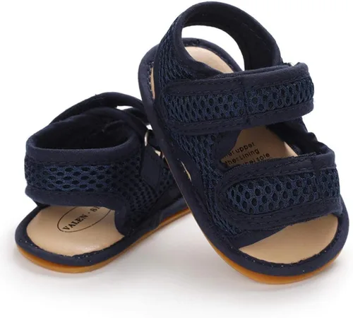 Vista 5 de RVROVIC Sandalias de primera calidad para bebés, niños y niñas, suela de goma antideslizante suave, zapatos de verano al aire libre para niños