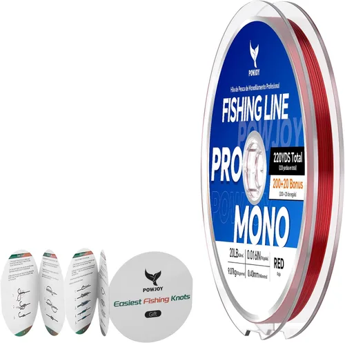 Vista 16 de Monofilament Fishing Line, Invisible Nylon Wire, Knot Guide Cards Transparente