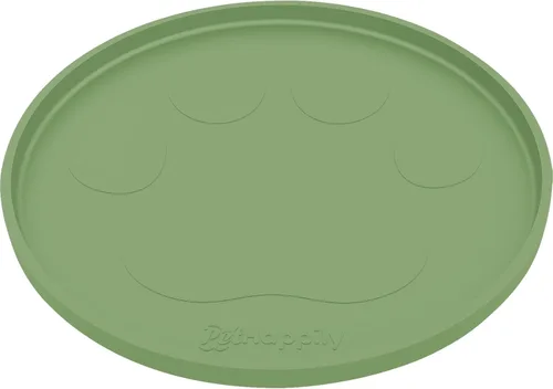 Vista 45 de Tapete grande de silicona para cuencos de comida y agua, bordes elevados para evitar derrames, impermeable, protege el suelo, fácil de limpiar