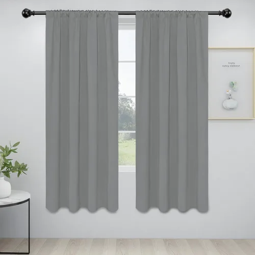 Vista 118 de Easy-Going - Cortinas opacas con bolsillo para varilla para dormitorio, cortinas de ventana para oscurecer la habitación para sala de estar