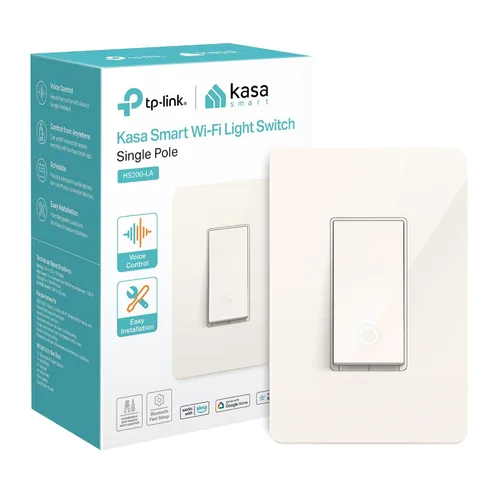 Vista 11 de Kasa Smart Interruptor de atenuación HS220, un solo polo, necesita cable neutro, interruptor de luz Wi-Fi de 2.4 GHz compatible con Alexa y Google
