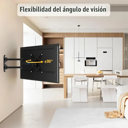 Vista 5 de Mounting Dream Soporte giratorio e inclinable para TV con certificación UL para la mayoría de televisores de 13 a 42 pulgadas, soporte de pared