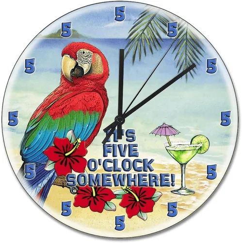 Vista 33 de Reloj de pared Whatever Modern Wood Clock de 10 pulgadas, silencioso, sin tictac, funciona con pilas, para sala de estar, dormitorio, cocina, A