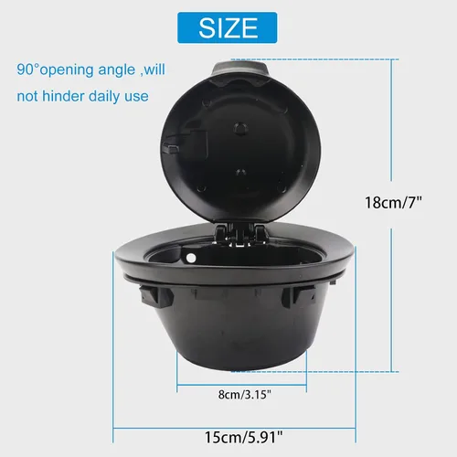 Vista 5 de 68250120AA - Cubierta de tapa de gasolina – Accesorios de puerta de tapa de tanque de combustible negro compatibles con Dodge Challenger 2008-2023