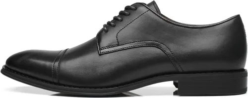 Vista 2 de Zapatos de vestir de encaje Oxford con punta de casquillo clásica para hombre