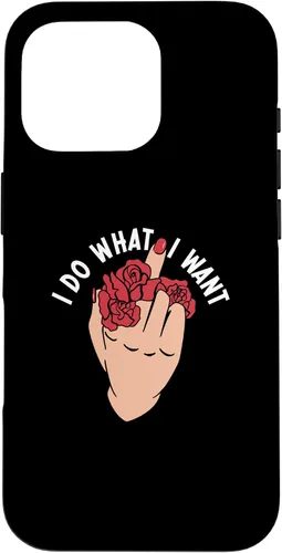 Vista 20 de I Do What I Want Middle Finger Flowers Women Case for iPhone 16