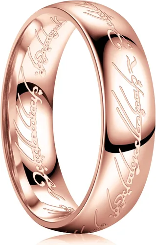 Vista 12 de King Ring Anillos de 0.236 in Ver.2 - Bandas de acero inoxidable pulido Magic Patern Negro Blanco