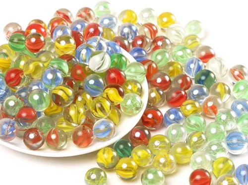 Vista 4 de 30 canicas de vidrio de 1 pulgada a granel, canicas de ojos de gatos a granel para juego de rebote de mármol, relleno de jarrón, recuerdos de fiesta