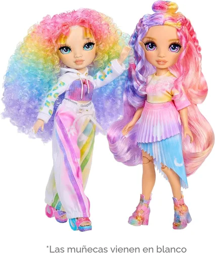 Vista 7 de Rainbow High Air Brush & Create DIY - Muñeca de moda con kit de marcador de aerógrafo, marcadores de arco iris lavables, pelo largo, ojos morados
