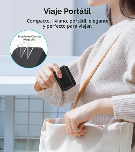 Vista 8 de [Paquete de 2] Cargador de pared plano multipuerto USB-C de 40 W, bloque