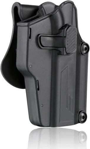 Vista 9 de Funda universal para pistola, funda de transporte con cinturón abierto para más de 80 pistolas, funda táctica OWB para Glock/Sig