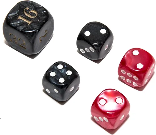 Vista 12 de Bello juegos Deluxe dados de imitación de mármol sets-black/, Azul, 5/8