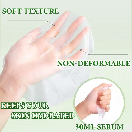 Vista 5 de Mascarilla calmante de aloe vera hidratante, hidratante de larga duración, máscara facial para todo tipo de piel, máscaras faciales de aloe suave
