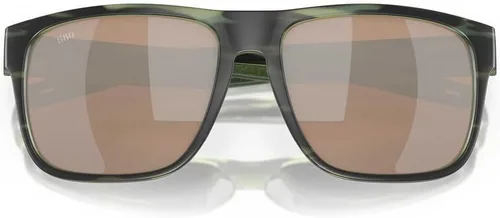 Vista 34 de Costa Man - Gafas de sol con montura negra mate, lentes de espejo verde, 2.323 in