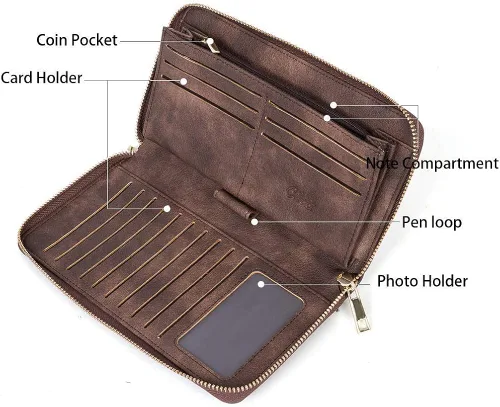 Vista 6 de CLUCI Monederos Paquetes de cartera bolsos de mano para mujer Casual