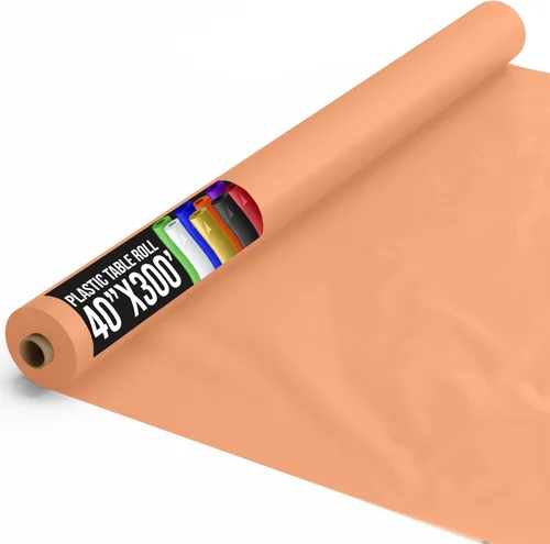 Vista 89 de Exquisito rollo de mantel de mesa de plástico aqua de Party Solids 4 piezas 40" X 300' Rollo de mantel de mesa de plástico - Rollos de mantel