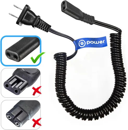 Vista 2 de T POWER Cable de carga para Philips Phillips Norelco, Remington, Grundig, Braun, Eltron Shaver Power Lead Electric Shavers Cable de afeitadora