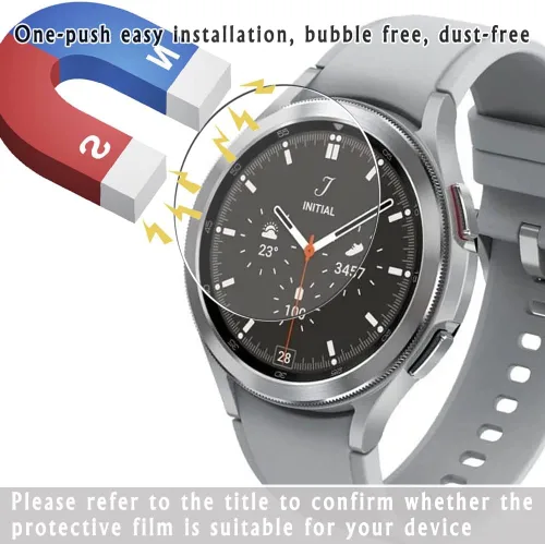 Vista 4 de Paquete de 3 protectores de pantalla de vidrio templado, compatibles con Amazfit GTR 2e 9H protectores de película protectora