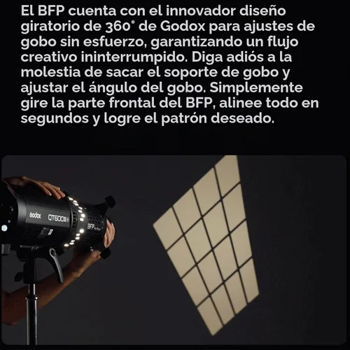 Vista 5 de Godox BFP Accesorio de proyección de flash para flash de montaje Bowens, giratorio 360°, montaje de lente EF, accesorio de flash para Godox AD600