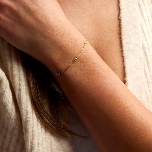 Vista 5 de RS Pure by Ross-Simons 0.20 ct. t.w. Ruby Station Bracelet in 14kt Yellow Gold