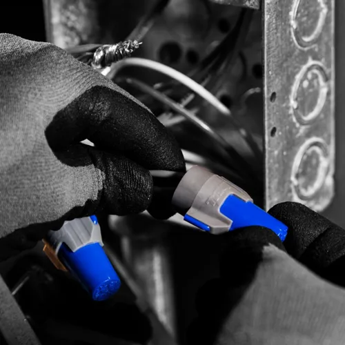Vista 7 de IDEAL Electrical Twister ProFLEX MAX (30-348) Conector de Cable Azul/Gris, Caja de 25 — Tuercas de Cable de Rosca Suave para Cableado