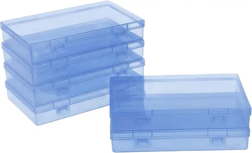 Vista 17 de LJY 100 contenedores rectangulares vacíos de plástico transparente con tapas con bisagras (2.2 x 1.6 x 0.8 pulgadas, transparente)