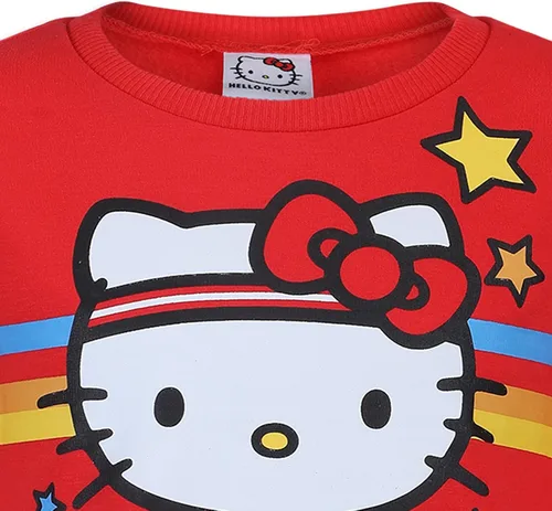 Vista 3 de Hello Kitty Conjunto de 2 piezas de suéter a rayas rojas con leggings negros (6XL)